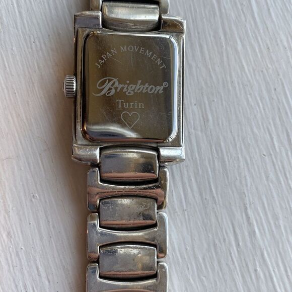 Brighton Turin silver etched with Crystal insets link watch - Picture 5 of 6